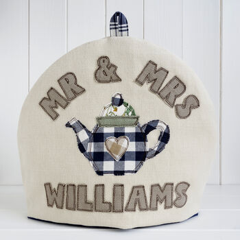 Personalised 45th / 65th Sapphire Anniversary Tea Cosy, 3 of 10