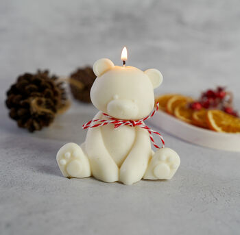Cute Teddy Bear Soy Wax Candle, 7 of 7