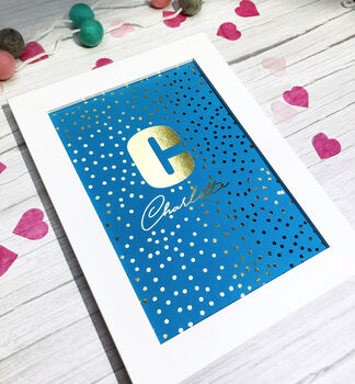 Gold Spotted Initial Print, 3 of 5
