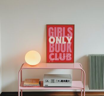 Girls Book Club Wall Art Print Gift For Book Lovers Reading, 2 of 9