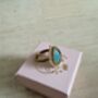 Mint Green Gold Ring, thumbnail 3 of 6