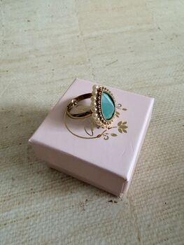 Mint Green Gold Ring, 3 of 6