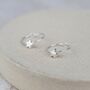 Sterling Silver Star Bead Charm Hoops, thumbnail 2 of 4
