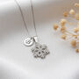 Snowflake Necklace With Initial, thumbnail 1 of 7