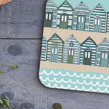 Beach Huts Illustrated Chopping Board, 3 of 4