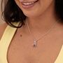 Sterling Silver Purple Snake Resin Disc Charm Necklace, thumbnail 1 of 5
