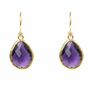 Petite Drop Earring Gold Plated 925 Sterling Silver, thumbnail 5 of 7