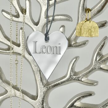 Personalised Silver And Wood Jewellery Tree, 3 of 8