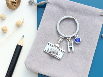 Personalised Camera Keyring Photographer Gift. Travel Keyring, 7 of 9