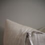 Charcoal Stripe Linen Scatter Cushion, thumbnail 4 of 6