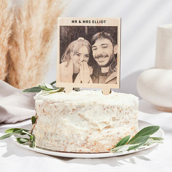 Personalised Wedding Cake Topper With Photo, 3 of 3