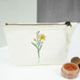 Birth Flower Wash Bag, thumbnail 1 of 3