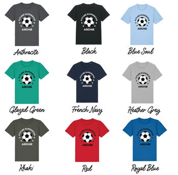 Football Superstar Kid's Personalised Football T Shirt, 2 of 2