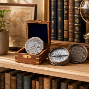 Personalised Three Inches 41st Birthday 100 Year Calendar Compass, 8 of 12