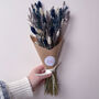 Navy Blue Dried Flower Arrangement With Lavender, thumbnail 6 of 9