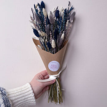 Navy Blue Dried Flower Arrangement With Lavender, 6 of 9