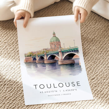 Toulouse France City Travel Print, 2 of 7