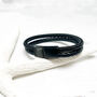 Stainless Steel And Leather Rope Mens Bracelet, thumbnail 4 of 12