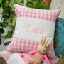 Gingham Name Cushion, thumbnail 4 of 11