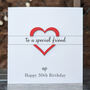 Personalised 30th Birthday Card For Friend – Special Elegant Keepsake – Handmade Gift For Friend, Milestone Greeting Card, thumbnail 1 of 4
