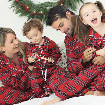 Personalised Dad And Child Luxury Tartan Pyjama, 4 of 6