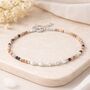 50th Birthday Sterling Silver Five Pearl Bead Bracelet, thumbnail 5 of 6