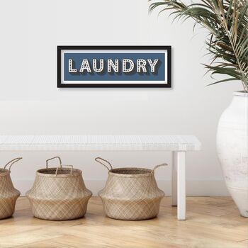 Framed Typography Laundry Print, 10 of 10