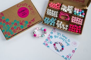 Personalised Kitten Wooden Bead Making Kit, 3 of 9