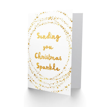 Bright Gold Sparkle Christmas Card, 2 of 4