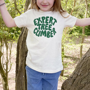 'Expert Tree Climber' Kid's T Shirt, 3 of 7