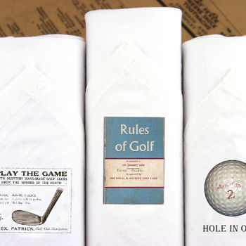 Box Of Men's Hankies: Rules Of Golf, 2 of 4