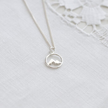 Sterling Silver Personalised Mountain Necklace – Adventure Gift, 11 of 12