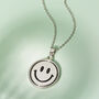 Smiling Face Stainless Steel Spinner Necklace, thumbnail 1 of 7