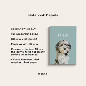 Custom Pet Portrait Notebook, 7 of 11