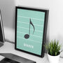 Quaver Note Print | Music Theory Poster, thumbnail 2 of 10