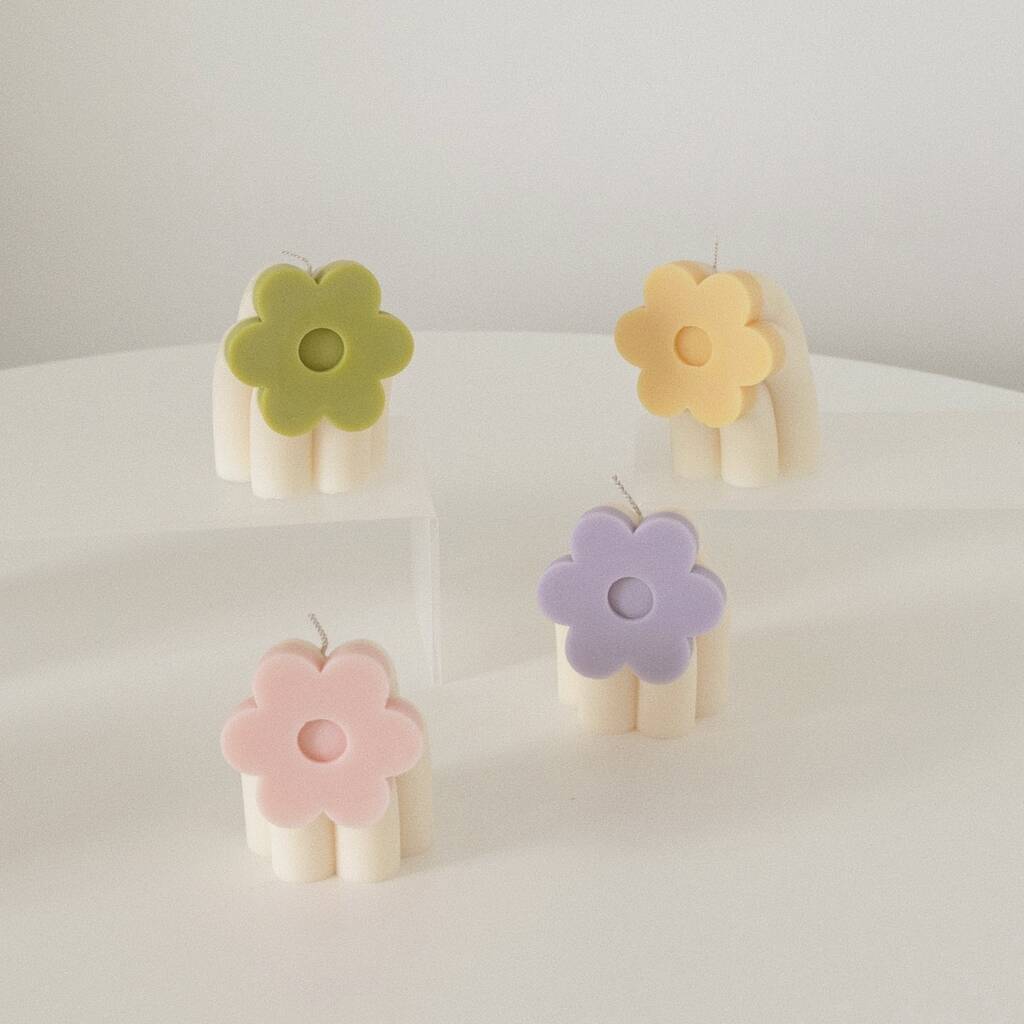 Pastel Rainbow Flower Candle, 1 of 6