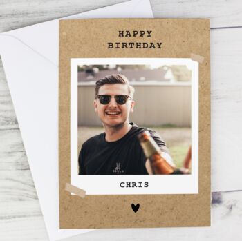 Personalised Retro Style Photo Upload Card, 4 of 8