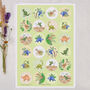 Dinosaur Stickers, Children's 24 Sticker Sheet With Cute Jurassic Design, thumbnail 2 of 2