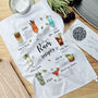 Personalised Rum Cocktail Recipe Tea Towel, thumbnail 2 of 5