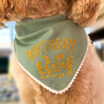 Gold Birthday Dog Bandana, 3 of 7