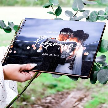 Personalised Photo Wood Guest Book Or Photo Album, 7 of 8