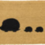 Hedgehog Family Printed Doormat, thumbnail 2 of 2