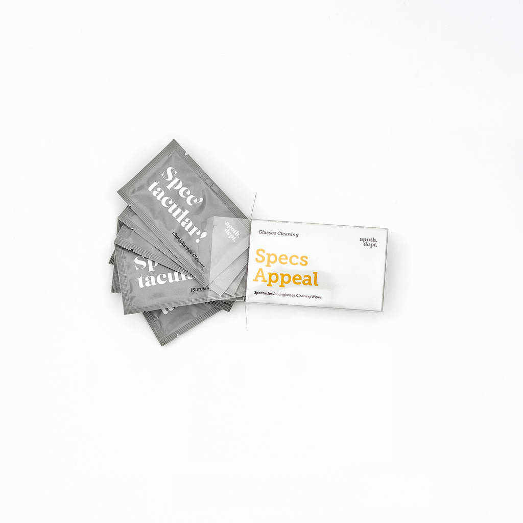 specs appeal glasses cleaning wipes by men's society