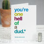 Funny Autocorrect 'Dud' Card For Dad, thumbnail 1 of 3