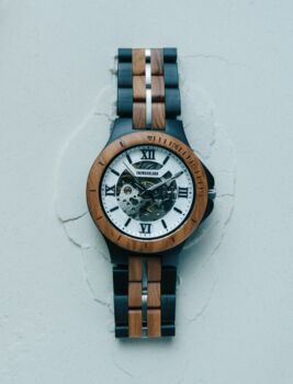 Barcelona Mechanical Automatic Movement Wooden Watch, 5 of 12