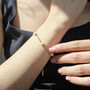 Freshwater Pearl Bridesmaid Wedding Gold Bracelet, thumbnail 2 of 5