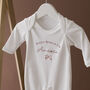 Personalised Hello World Baby Grow Bow, thumbnail 2 of 3