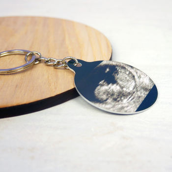 Father's Day Baby Scan Personalised Keyring, 8 of 8