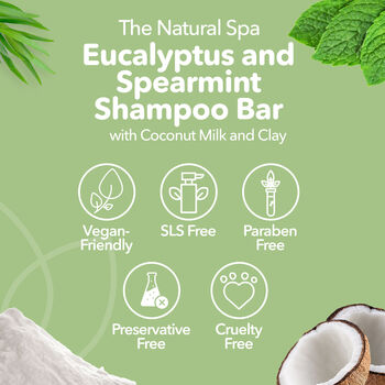 Eucalyptus Spearmint Shampoo Bar For All Hair Types, 4 of 11