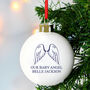 Personalised Angel Wings Memorial Christmas Bauble, thumbnail 4 of 6